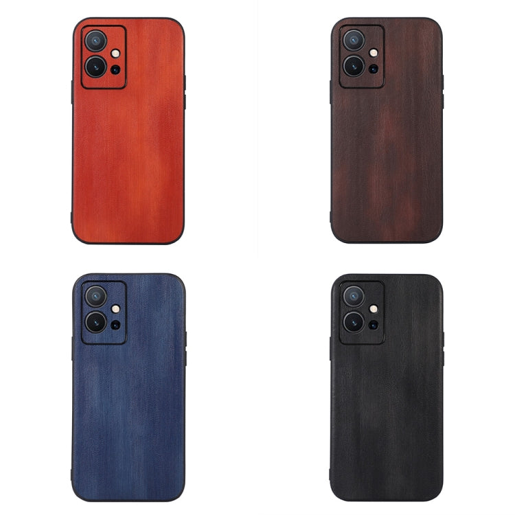 For vivo Y75 5G Yellow Cow Texture PU Phone Case