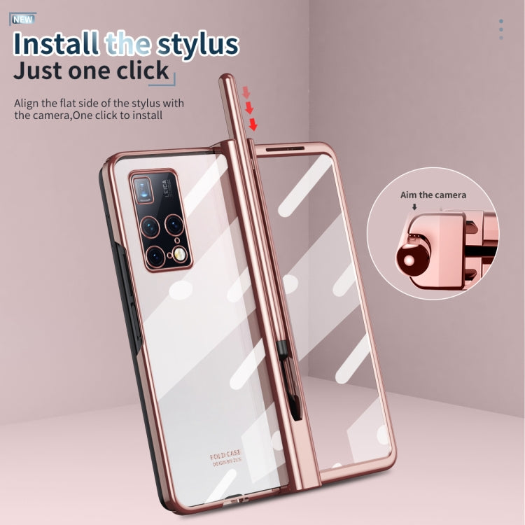 For Huawei Mate X2 Electroplating Hinge Phone Case with Stylus