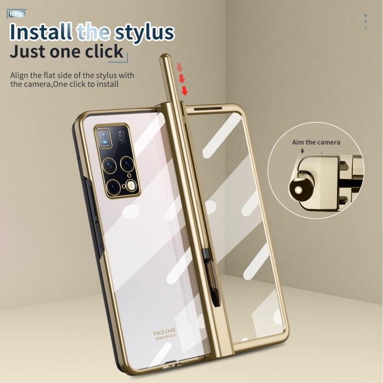 For Huawei Mate X2 Electroplating Hinge Phone Case with Stylus