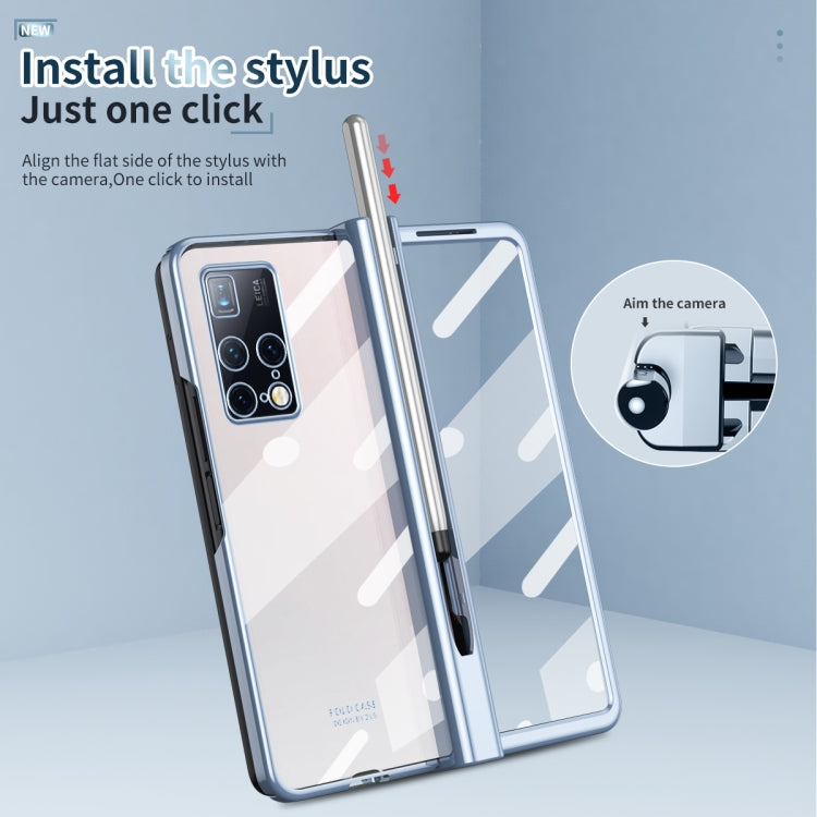 For Huawei Mate X2 Electroplating Hinge Phone Case with Stylus