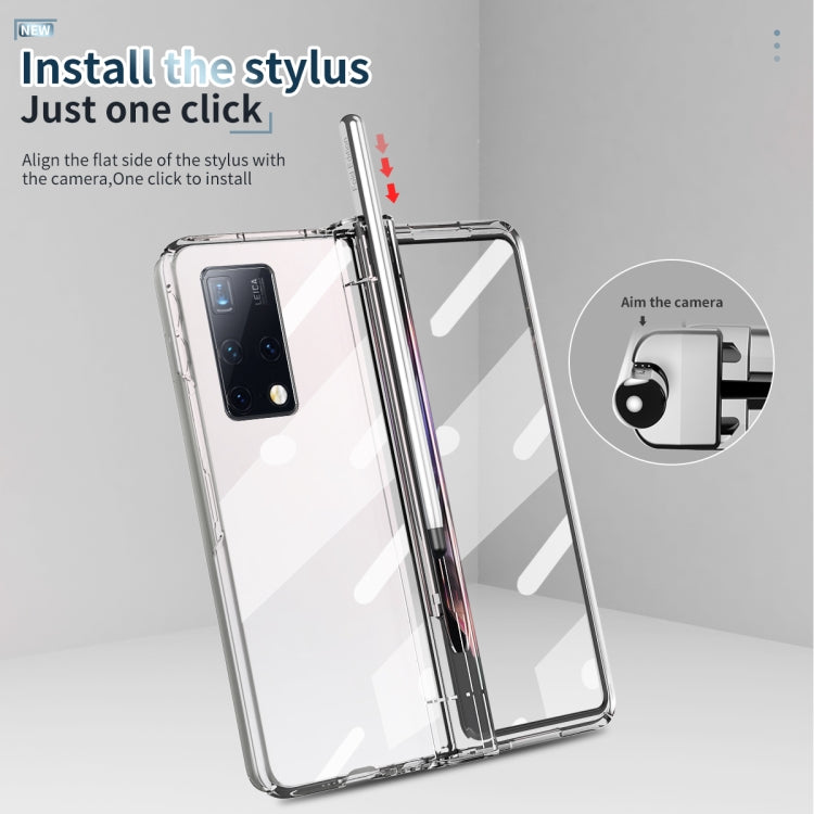 For Huawei Mate X2 Electroplating Hinge Phone Case with Stylus