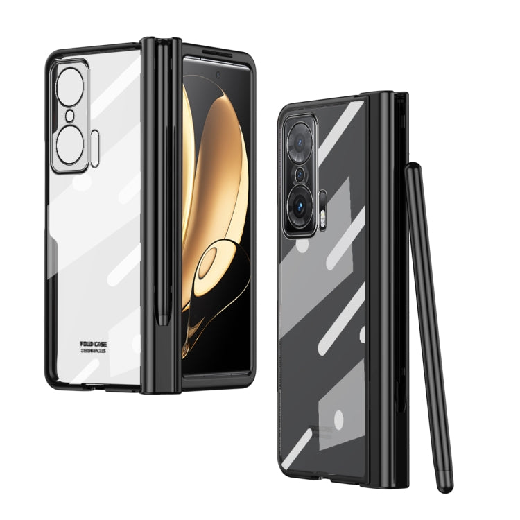 For Honor Magic V Electroplating Hinge Phone Case with Stylus