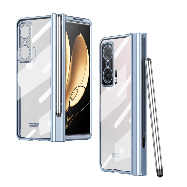 For Honor Magic V Electroplating Hinge Phone Case with Stylus