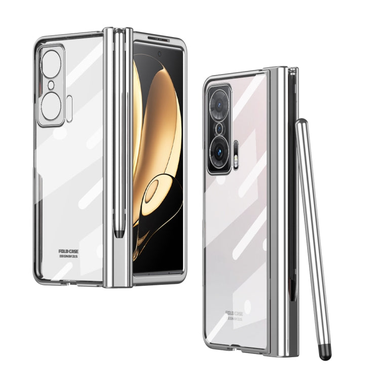 For Honor Magic V Electroplating Hinge Phone Case with Stylus