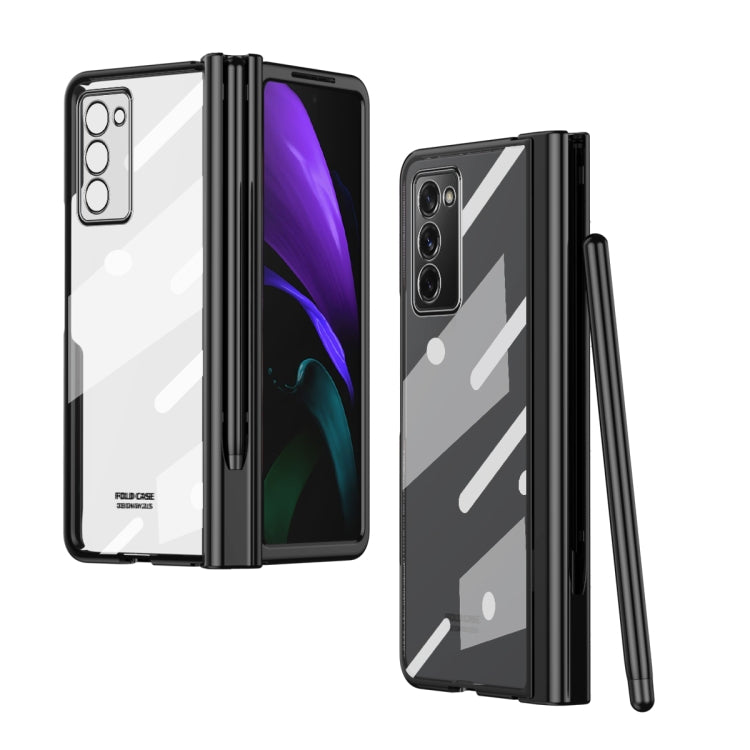 For Samsung Galaxy Z Fold2 5G Electroplating Hinge Phone Case with Stylus