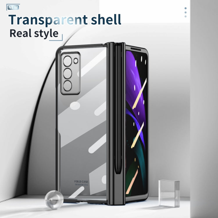 For Samsung Galaxy Z Fold2 5G Electroplating Hinge Phone Case with Stylus