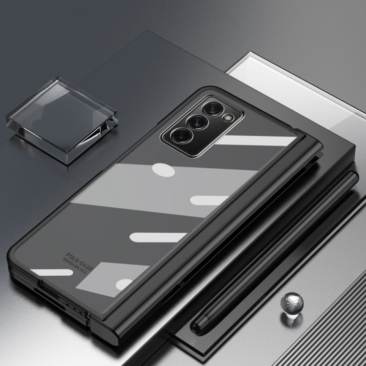 For Samsung Galaxy Z Fold2 5G Electroplating Hinge Phone Case with Stylus