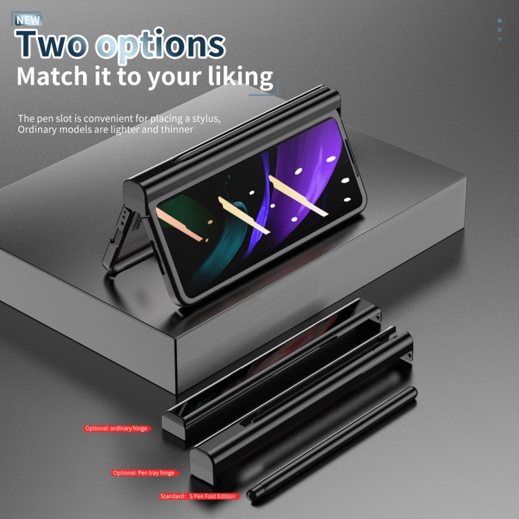 For Samsung Galaxy Z Fold2 5G Electroplating Hinge Phone Case with Stylus