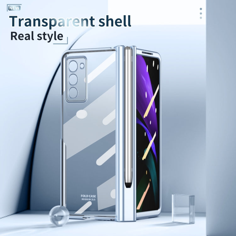 For Samsung Galaxy Z Fold2 5G Electroplating Hinge Phone Case with Stylus