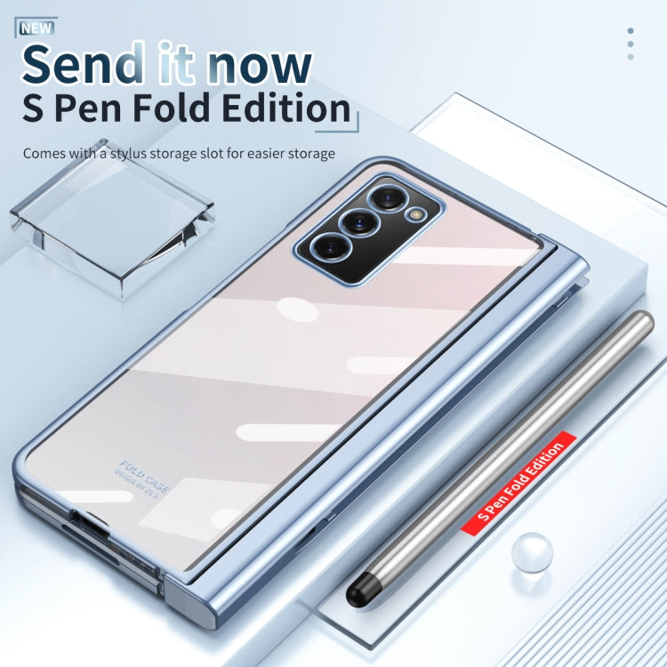 For Samsung Galaxy Z Fold2 5G Electroplating Hinge Phone Case with Stylus