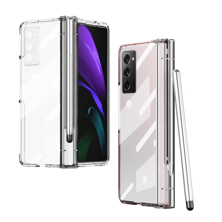For Samsung Galaxy Z Fold2 5G Electroplating Hinge Phone Case with Stylus