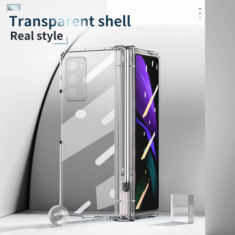 For Samsung Galaxy Z Fold2 5G Electroplating Hinge Phone Case with Stylus