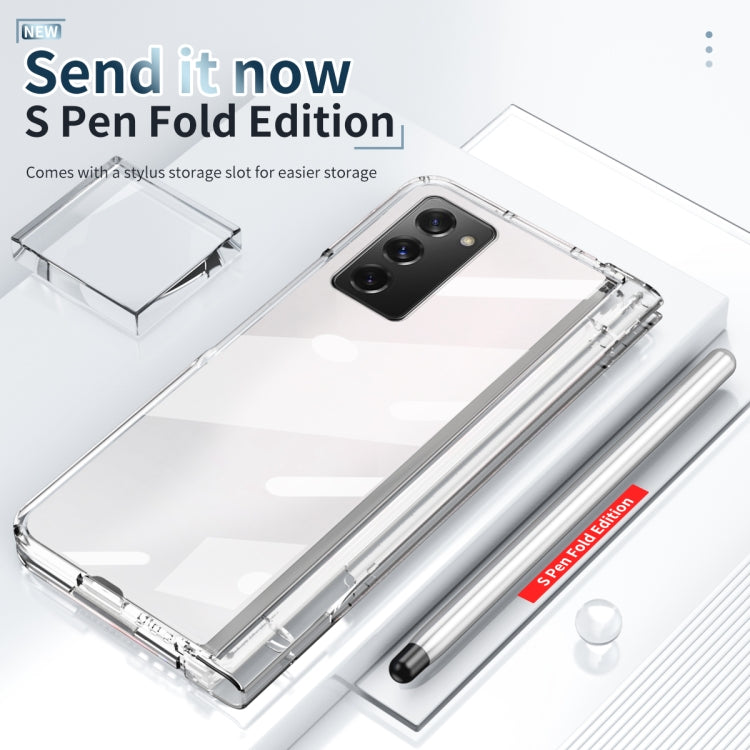For Samsung Galaxy Z Fold2 5G Electroplating Hinge Phone Case with Stylus