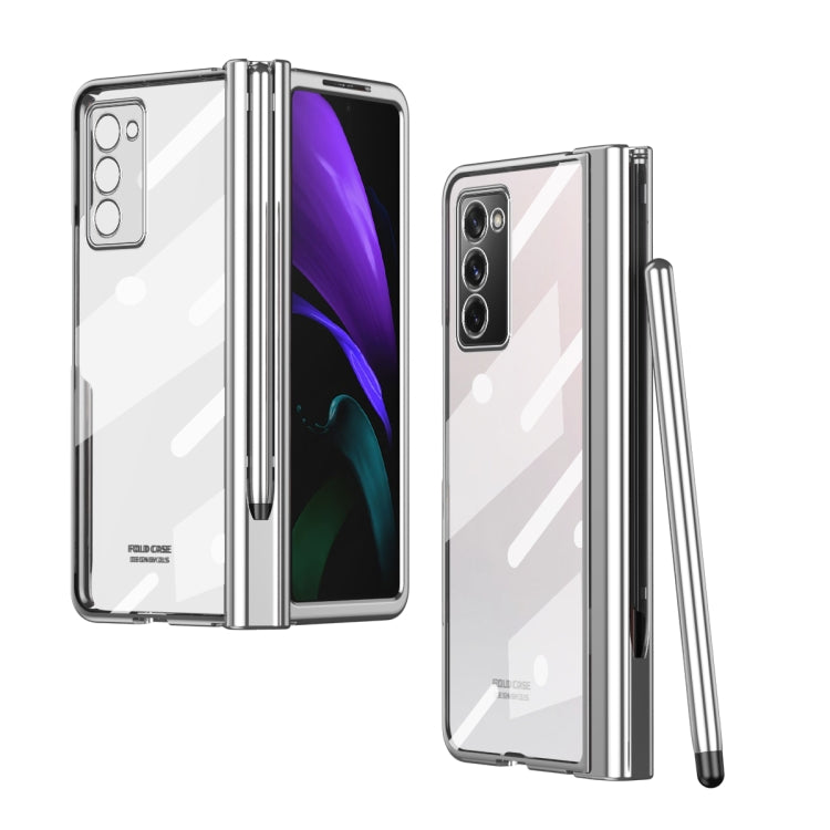 For Samsung Galaxy Z Fold2 5G Electroplating Hinge Phone Case with Stylus