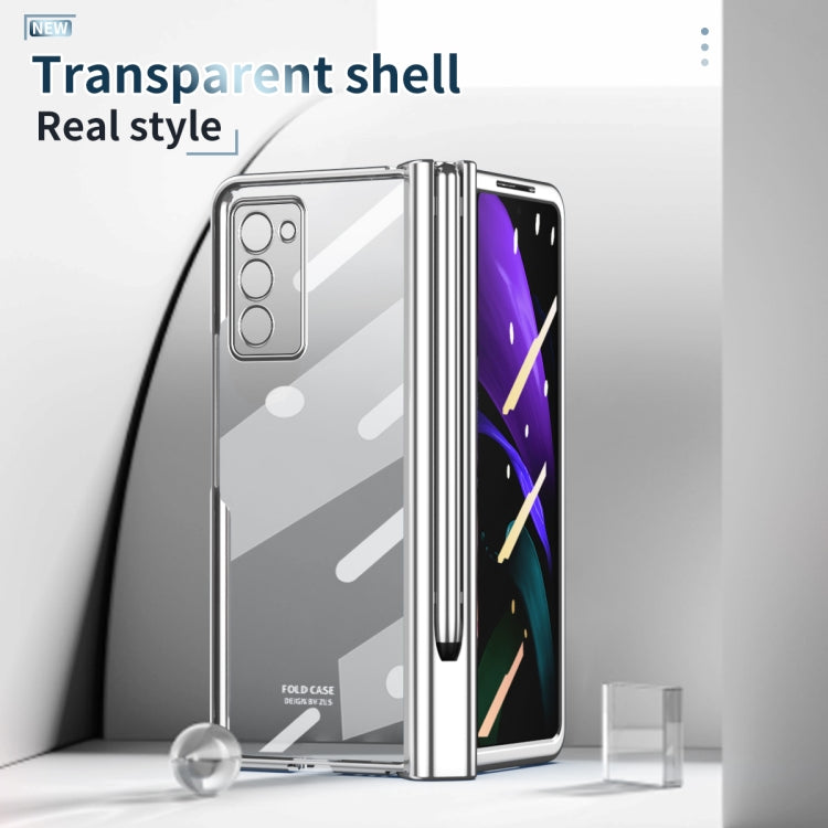 For Samsung Galaxy Z Fold2 5G Electroplating Hinge Phone Case with Stylus