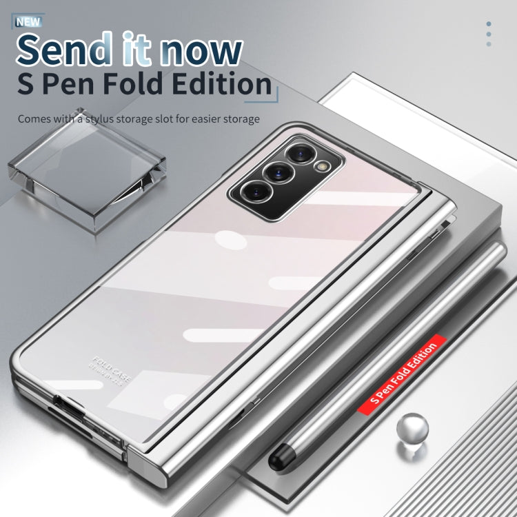 For Samsung Galaxy Z Fold2 5G Electroplating Hinge Phone Case with Stylus
