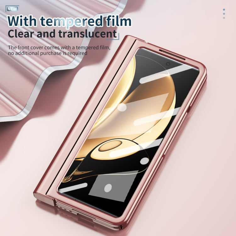For Honor Magic V Full Body Electroplating Hinge Phone Case with Stylus