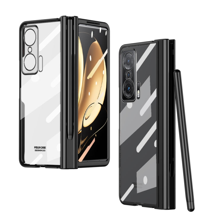 For Honor Magic V Full Body Electroplating Hinge Phone Case with Stylus