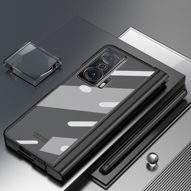 For Honor Magic V Full Body Electroplating Hinge Phone Case with Stylus