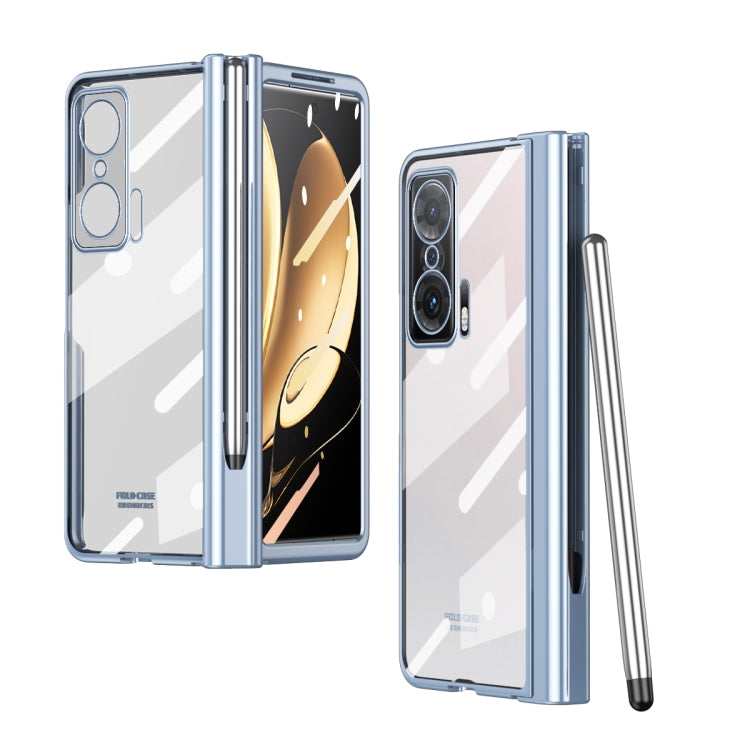 For Honor Magic V Full Body Electroplating Hinge Phone Case with Stylus