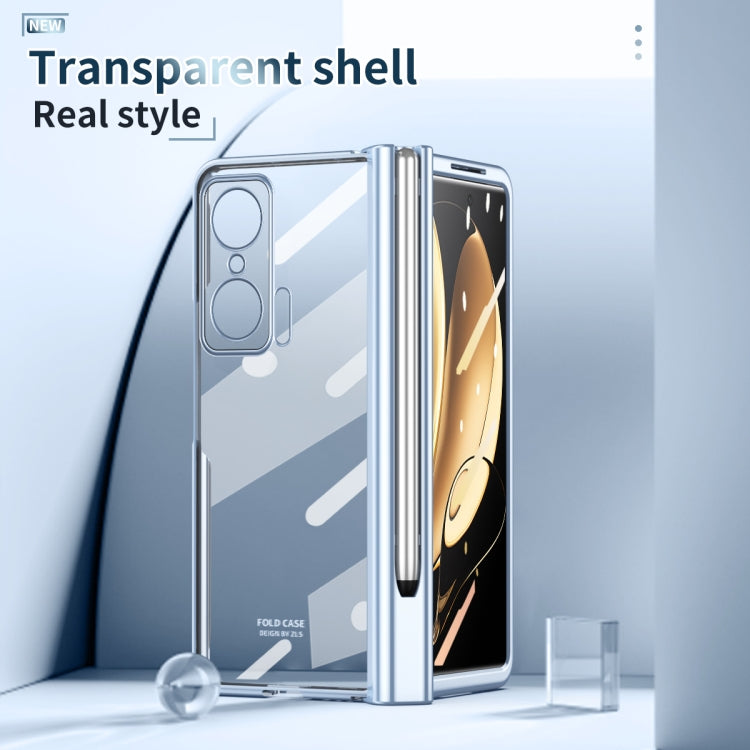 For Honor Magic V Full Body Electroplating Hinge Phone Case with Stylus