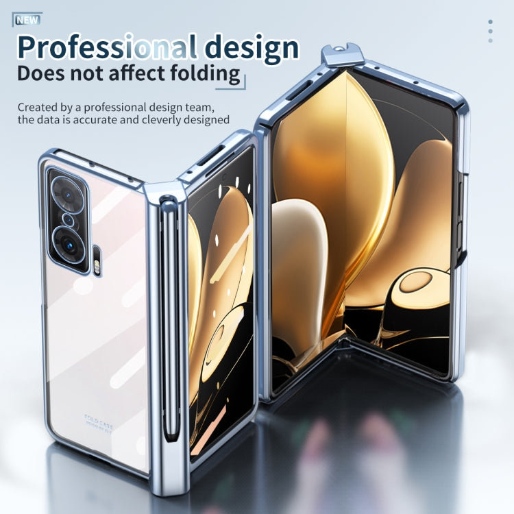 For Honor Magic V Full Body Electroplating Hinge Phone Case with Stylus