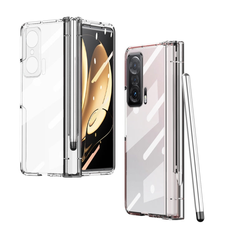 For Honor Magic V Full Body Electroplating Hinge Phone Case with Stylus