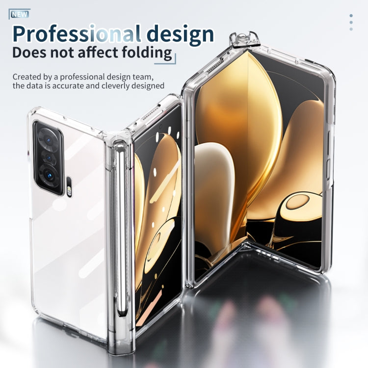 For Honor Magic V Full Body Electroplating Hinge Phone Case with Stylus