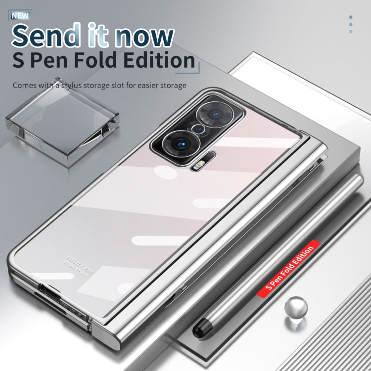 For Honor Magic V Full Body Electroplating Hinge Phone Case with Stylus