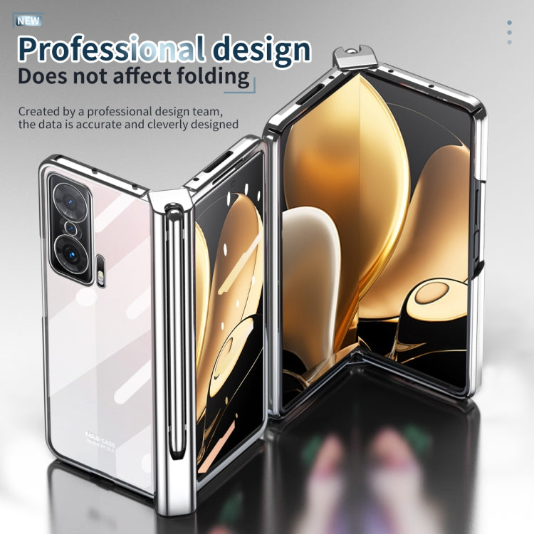 For Honor Magic V Full Body Electroplating Hinge Phone Case with Stylus
