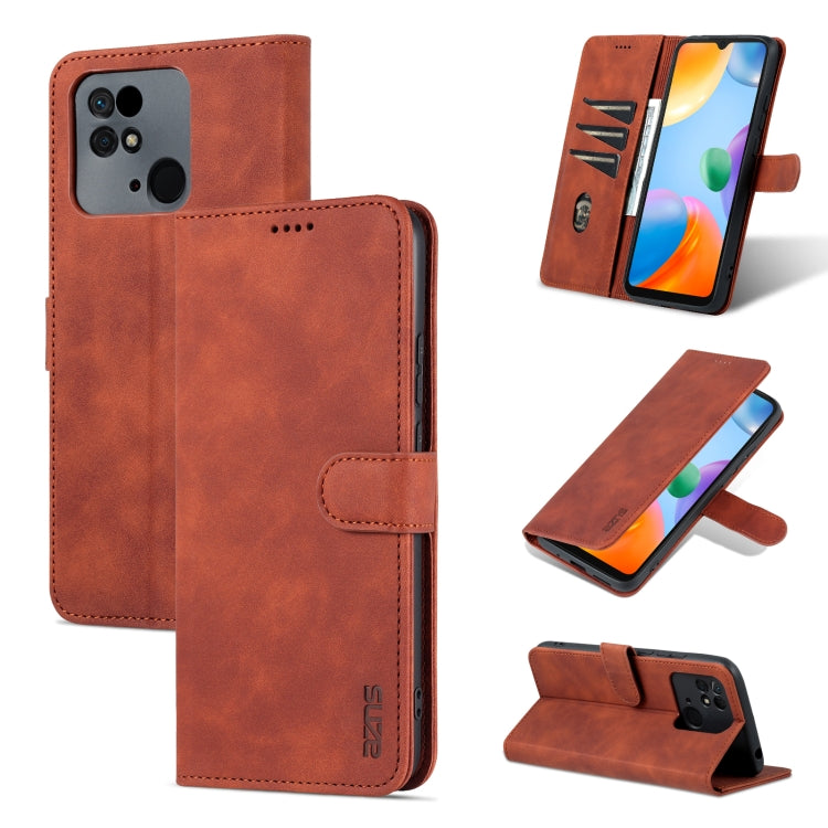 For Xiaomi Redmi 10C / Redmi 10 India AZNS Skin Feel Calf Texture Flip Leather Phone Case