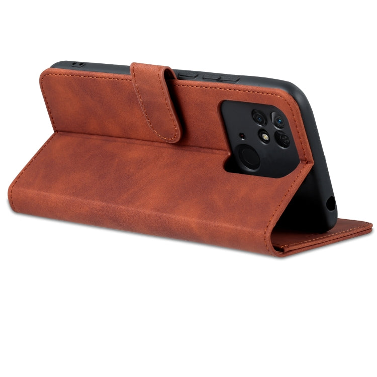 For Xiaomi Redmi 10C / Redmi 10 India AZNS Skin Feel Calf Texture Flip Leather Phone Case