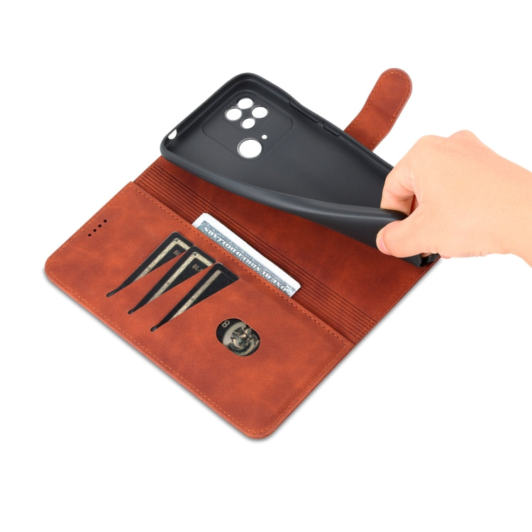 For Xiaomi Redmi 10C / Redmi 10 India AZNS Skin Feel Calf Texture Flip Leather Phone Case