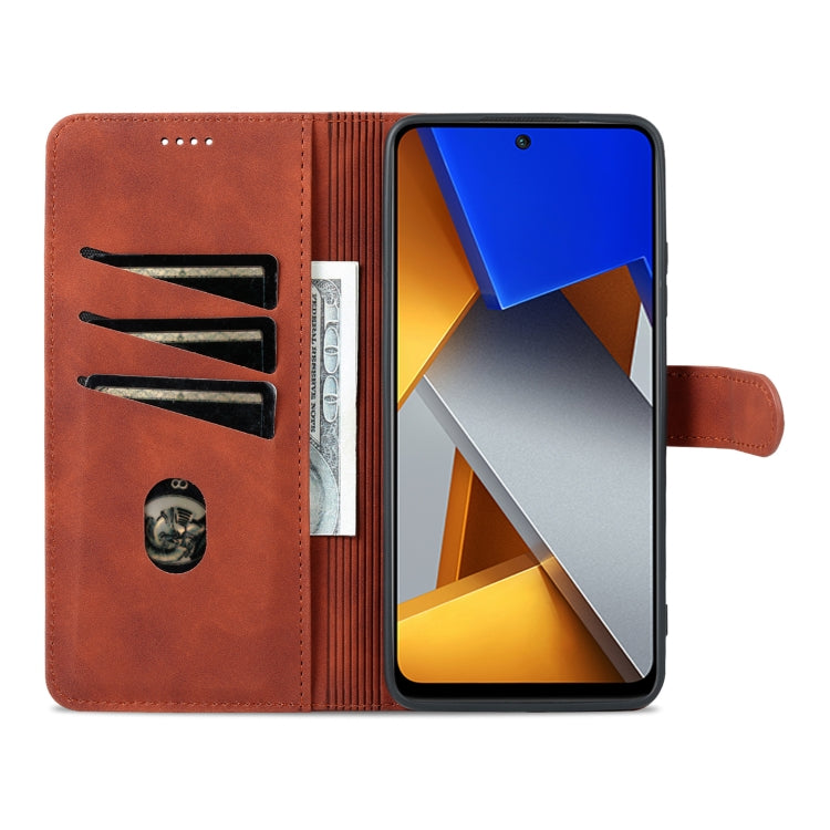 For Xiaomi Poco X4 Pro 5G AZNS Skin Feel Calf Texture Flip Leather Phone Case