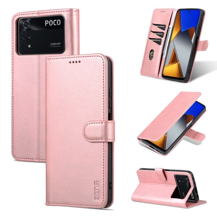 For Xiaomi Poco X4 Pro 5G AZNS Skin Feel Calf Texture Flip Leather Phone Case