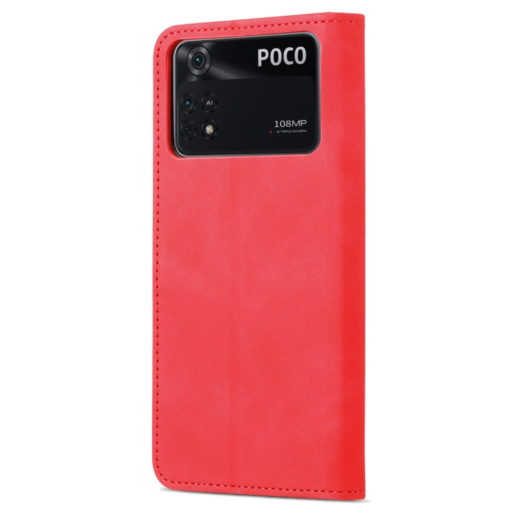 For Xiaomi Poco X4 Pro 5G AZNS Skin Feel Calf Texture Flip Leather Phone Case