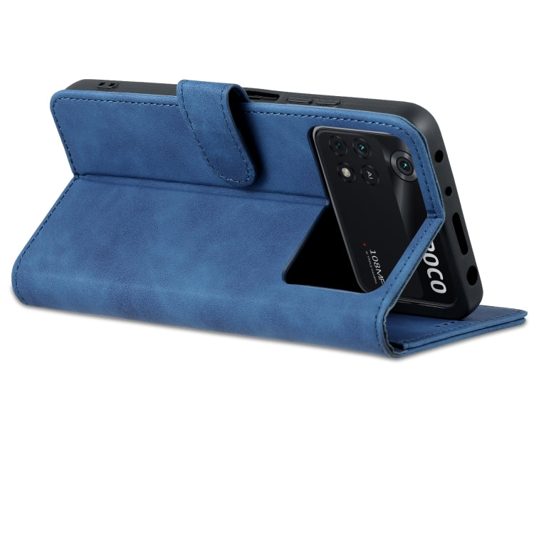 For Xiaomi Poco X4 Pro 5G AZNS Skin Feel Calf Texture Flip Leather Phone Case