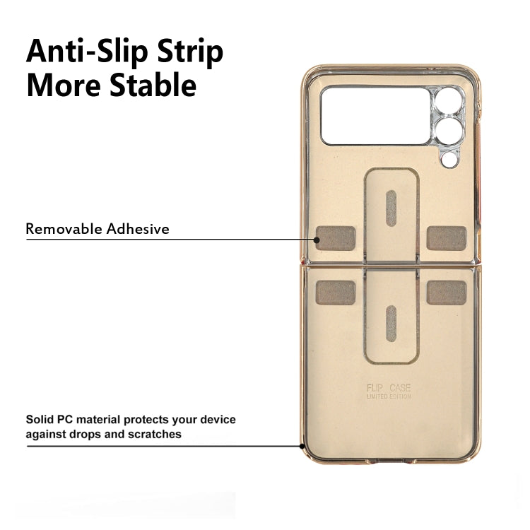 For Samsung Galaxy Z Flip3 5G Leather Texture PC Ring Holder Phone Case