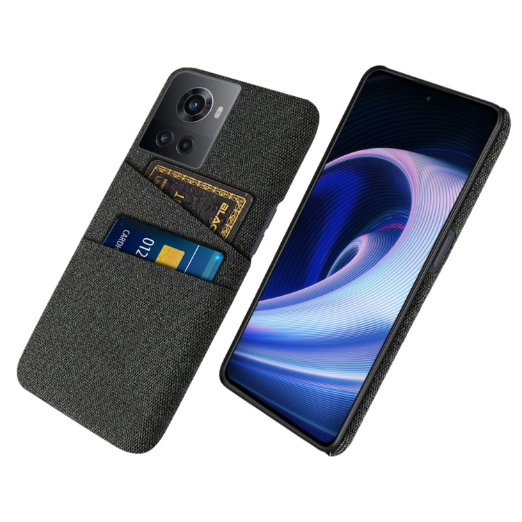 For OnePlus Ace Cloth Texture Card Slot PC+Nylon Phone Case