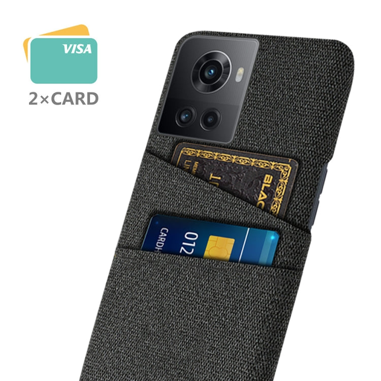 For OnePlus Ace Cloth Texture Card Slot PC+Nylon Phone Case