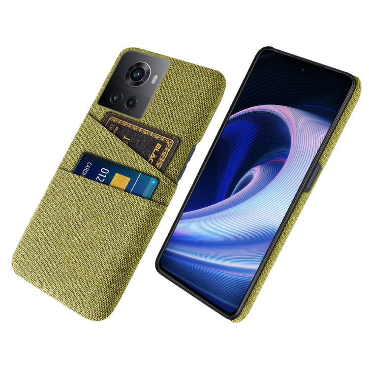 For OnePlus Ace Cloth Texture Card Slot PC+Nylon Phone Case