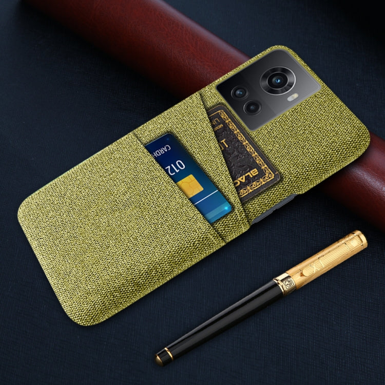 For OnePlus Ace Cloth Texture Card Slot PC+Nylon Phone Case