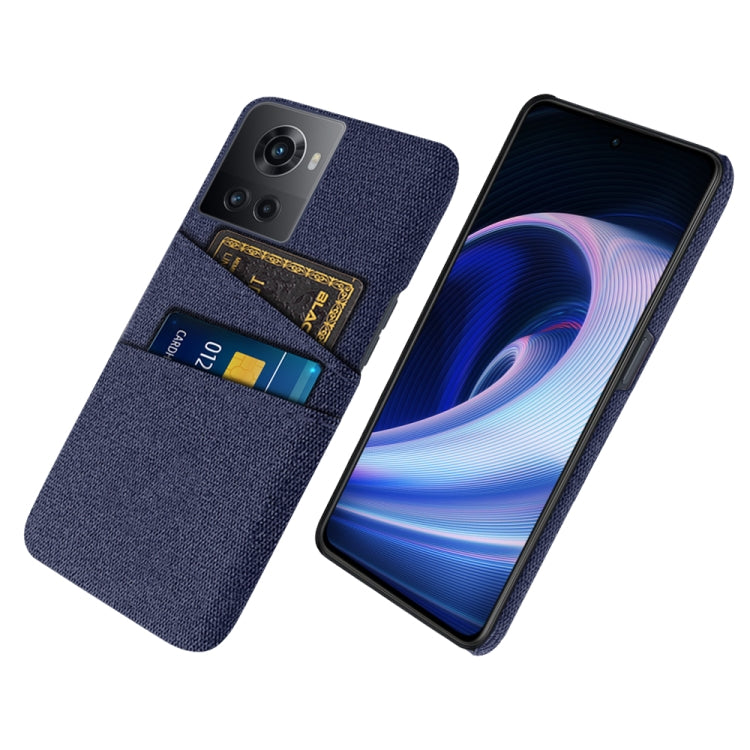 For OnePlus Ace Cloth Texture Card Slot PC+Nylon Phone Case