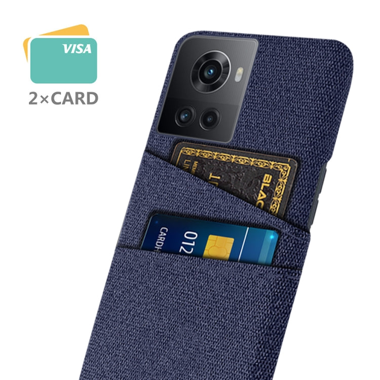 For OnePlus Ace Cloth Texture Card Slot PC+Nylon Phone Case