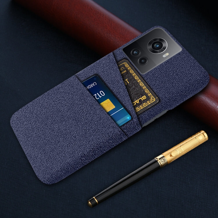 For OnePlus Ace Cloth Texture Card Slot PC+Nylon Phone Case