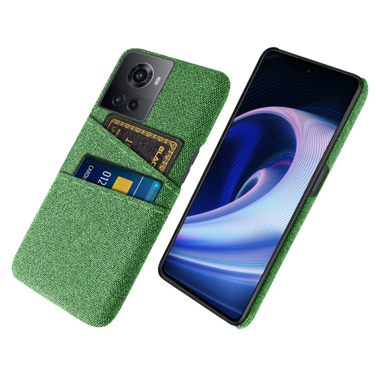 For OnePlus Ace Cloth Texture Card Slot PC+Nylon Phone Case