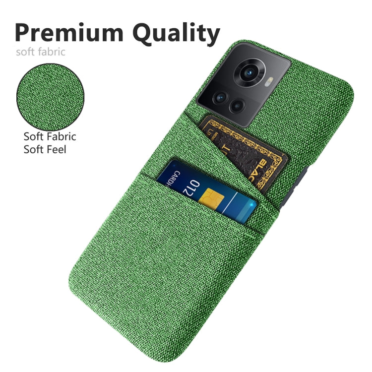 For OnePlus Ace Cloth Texture Card Slot PC+Nylon Phone Case