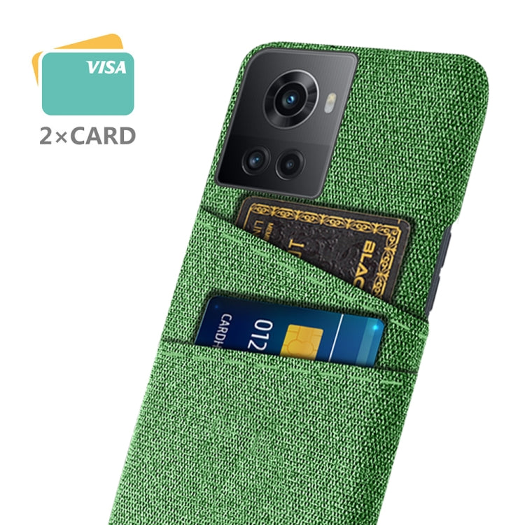 For OnePlus Ace Cloth Texture Card Slot PC+Nylon Phone Case