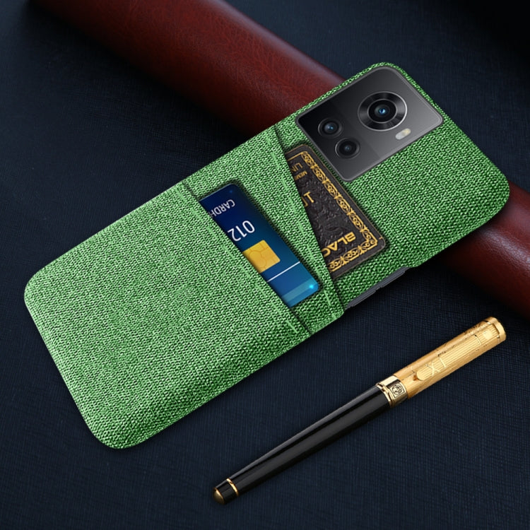 For OnePlus Ace Cloth Texture Card Slot PC+Nylon Phone Case