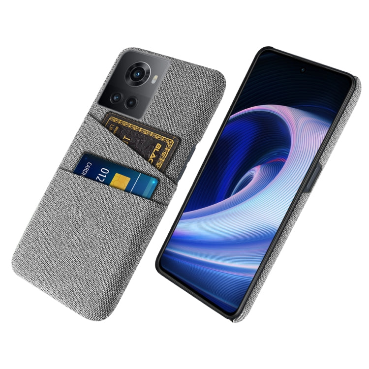For OnePlus Ace Cloth Texture Card Slot PC+Nylon Phone Case
